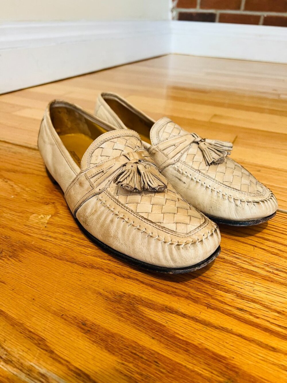 Johnston & Murphy Basket Weave Tassel Loafers Size 9.5 M